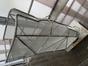 ポン菓子機：金網張り替え